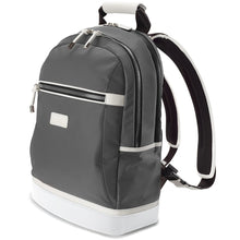 david john new york, jordan backpack, gray backpack, gray and white